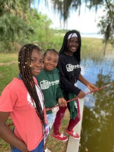 girls fishing